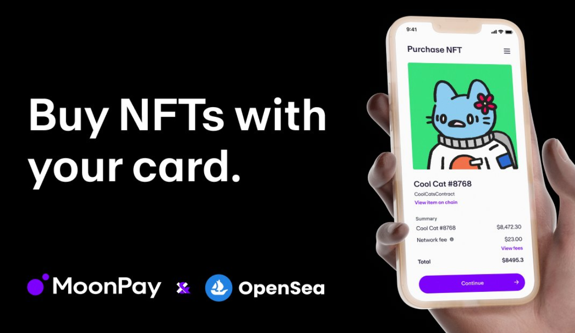 OpenSea Partners with MoonPay To Enable NFT Purchases with Bank Cards,  Apple Pay, and Google Pay - Cryptoflies News